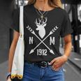 ニューメキシカン ニューメキシコ Nm 1912 ホワイト冷蔵庫鹿 Tシャツ 彼女への贈り物
