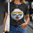 パンダ ゲイプライド Lgbt レインボーフラッグ サングラス Lgbtqギフト Tシャツ 彼女への贈り物