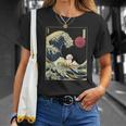 ビション・フリーゼ 日本神奈川波 おもしろサーフドッグ Tシャツ 彼女への贈り物