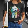 ビション・フリーゼ好きのかわいいビション・フリーゼの犬 Tシャツ 彼女への贈り物