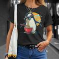 ペンギン食べる ラーメン サングラス アートワーク 和麺 Tシャツ 彼女への贈り物