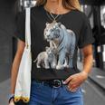 ホワイトタイガー、ネコの動物 Tシャツ 彼女への贈り物