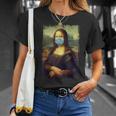 マスク付きモナリザ面白い有名な絵画検疫 Tシャツ 彼女への贈り物