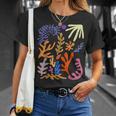 マティス 絵画 美的 花 人工抽象 秋 Tシャツ 彼女への贈り物