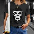 メキシカンルチャドール ルチャリブレ ブラック&ホワイト レスリングマスク Tシャツ 彼女への贈り物