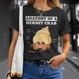 ヤドカリの解剖学 面白い カワイイ ヤドカリ チビ Tシャツ 彼女への贈り物