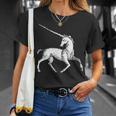 ユニコーン 神話上の生き物 おとぎ話 ファンタジー ヴィンテージ 古い Unicorn Fairy Tale Horse 長袖tシャツ Tシャツ 彼女への贈り物