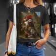 ライオンに襲われたアラブの騎手1850年ウジェーヌ・ドラクロワ Tシャツ 彼女への贈り物
