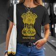 ライオンエンブレム インド国旗 ヒヌ ヒンディー語 デリー ムンバイ Tシャツ 彼女への贈り物