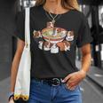 ラーメン寿司パピヨン犬 Tシャツ 彼女への贈り物