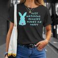 リサイズ ただうさぎを見てるだけで、幸せな気持ちになる Bunny Bunnies Rabit Happy うさぎ Tシャツ 彼女への贈り物