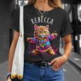 レベッカ 踊る子猫デザイン 女の子 名前 レベッカ Tシャツ 彼女への贈り物