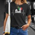ローマ コロッセオ ハートビート イタリア イタリア国旗 ハート ローマン ローマ Tシャツ 彼女への贈り物