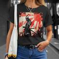 侍 日本のレトロアート 武士道 ヴィンテージ戦士 Tシャツ 彼女への贈り物