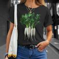 大根 野菜 グラフィックアート 大根 Tシャツ 彼女への贈り物