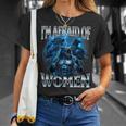 女が怖い狼アルファ・ウルフ・ミーム・クリンジ・ビアード Tシャツ 彼女への贈り物