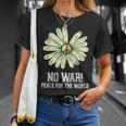 戦争なし、平和、反戦、戦争なし 長袖tシャツ Tシャツ 彼女への贈り物