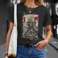 手描きの日本の侍 ヴィンテージ ソードマン アニメ 武士道 Tシャツ 彼女への贈り物