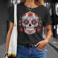死者の日 シュガースカル メキシコデー カラベラデー Tシャツ 彼女への贈り物