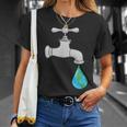 水道蛇口漏れ Tシャツ 彼女への贈り物