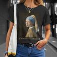 真珠の耳飾りの少女／フェルメール（記名）【世界の名画】Johannesermeer 美術館アート Tシャツ 彼女への贈り物