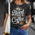 私の血液型はコーヒーです Tシャツ 彼女への贈り物