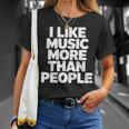 私は人より音楽が好き 長袖tシャツ Tシャツ 彼女への贈り物