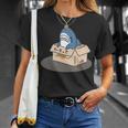 箱入りサメ 長袖tシャツ Tシャツ 彼女への贈り物