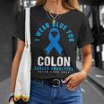 結腸直腸癌 I Wear Blue For Colon Cancer Awareness Tシャツ 彼女への贈り物