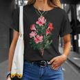美しいツツジの花のイラストブルーム植物愛好家 長袖tシャツ Tシャツ 彼女への贈り物
