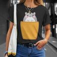胸ポケットにハムスター 長袖tシャツ Tシャツ 彼女への贈り物