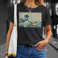 葛飾北斎作 神奈川沖 ビッグウェーブ Tシャツ 彼女への贈り物