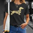 面白いダックスフント犬のデザイン ペット愛好家の足 Tシャツ 彼女への贈り物