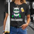 面白いパンダパンダビールドリンカー パンダビール Tシャツ 彼女への贈り物