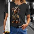 面白い犬ロボット技術サイボーグい 犬ロボット動物 Ai Lover Robotic Dog 長袖tシャツ Tシャツ 彼女への贈り物