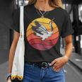 鶴 Crane Retrounset 鶴 Tシャツ 彼女への贈り物