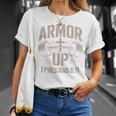 Armor Up Gym Christian Workout Dumbbell Cross Barbell T-Shirt Gifts for Her Armor Up Gym Christian Workout Dumbbell Cross Barbell T-Shirt Gifts for Her