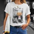 Cool New York City Teddy Bear Illustration Graphic s Tシャツ 彼女への贈り物