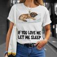 Cute Leonberger If You Love Me Let Meleep パジャマ Tシャツ 彼女への贈り物