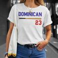 Dominicano Flag Rd República Dominicana De Béisbol Camiseta unisex Regalos para ella