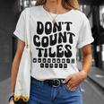 Don't Count Tiles タイルゲーム 麻雀選手 フォールド引退 Tシャツ 彼女への贈り物