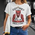 Got Ink Tattoo Devil Hell Yeah Inked Tattooist Tシャツ 彼女への贈り物