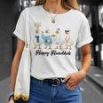 Hanukkah Goose Happy Hanukkah Menorah Dreidel Jewish T-Shirt Gifts for Her