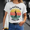 I'd Rather Be Golfing Golfer スポーツアパレル ゴルフ メンズ Tシャツ 彼女への贈り物