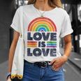 Lgbtq Love Is Love Gay Pride Lgbt Ally Rainbow Flagintage Tシャツ 彼女への贈り物