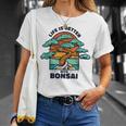 Life Is Better With Bonsai 屋内 盆栽 盆栽ポット 盆栽 Tシャツ 彼女への贈り物