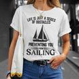 Life Is Just Aeries Obstacles セーリング ヨット Tシャツ 彼女への贈り物