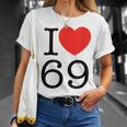 I Love 69 ファニーtシャツ Tシャツ 彼女への贈り物