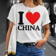 I Love China I Heart China Tシャツ 彼女への贈り物