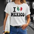 I Love Mexico ハートフラッグ レトロ 旅行 お土産 Tシャツ 彼女への贈り物